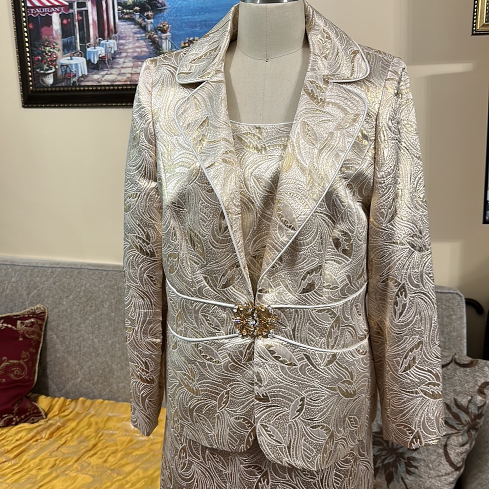 NEW 3 PIECES MOSHITA COUTURE EVENING SUIT SIZE 12
